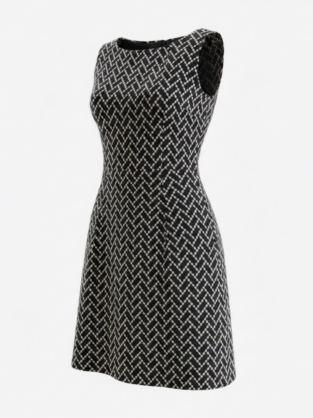Jones New York Signature Embroidered Sheath Dress Black White Size 12